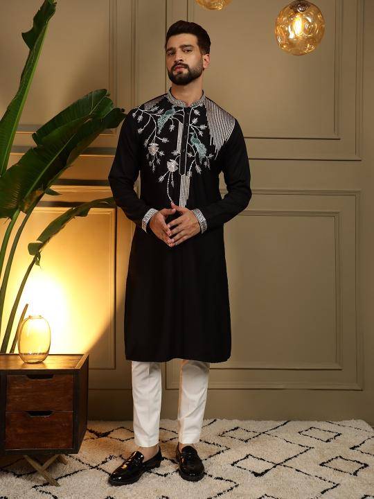 Mens Kurta Pyjama D 123 Viscose Silk Mens fashion in Mumbai